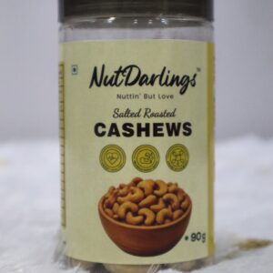 Nutdarlings Salted Roasted Cashews 90grams Jar