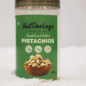 NutDarlings Salted and Roasted Pista 80grams Jar